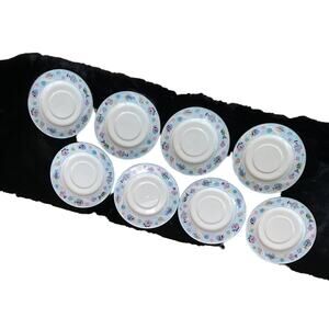 1990's Vitromaster Sea Side pattern, saucers, set of 7 plus 1 free, 8 total